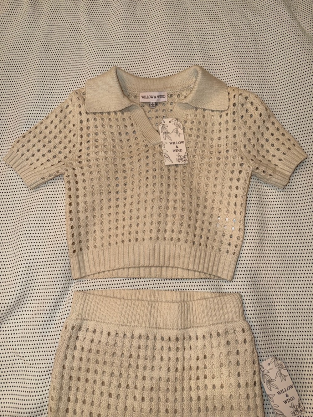 Willow & Wind Cream Knit Midi Dress Set - Picture 4 of 4